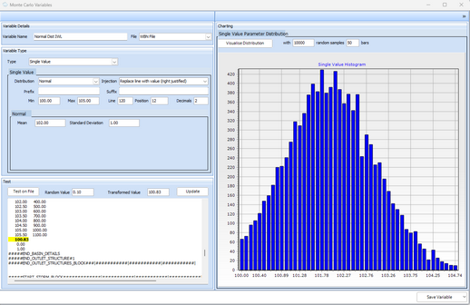 Normal Distribution IWL (102m mean SD 1m)